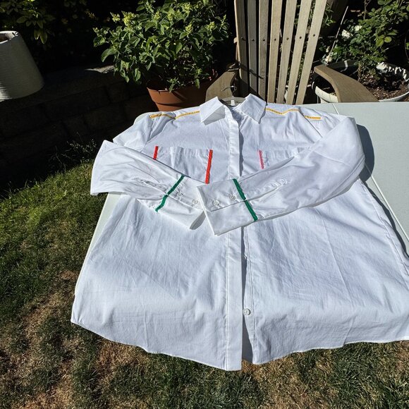 ENGLISH FACTORY Flat Binding Detailed Shirt - Picture 2 of 4